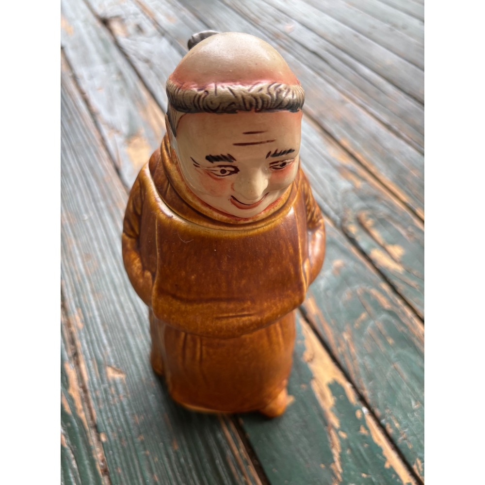 Original King Western Germany Monk Beer Stein Lidded Ceramic Mug 289 Handpainted